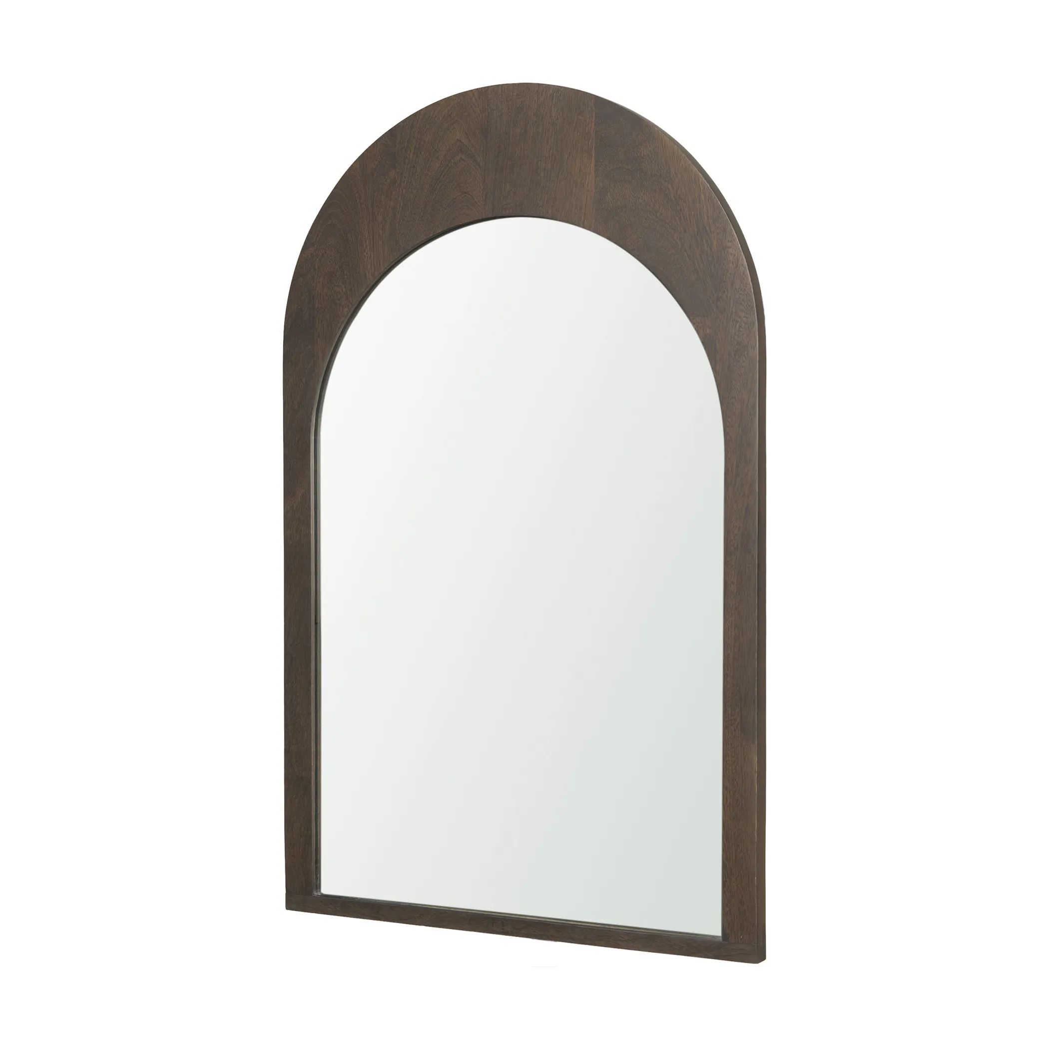 Gương vòm trang trí khung gỗ tự nhiên màu nâu 91cm - Ảnh 2