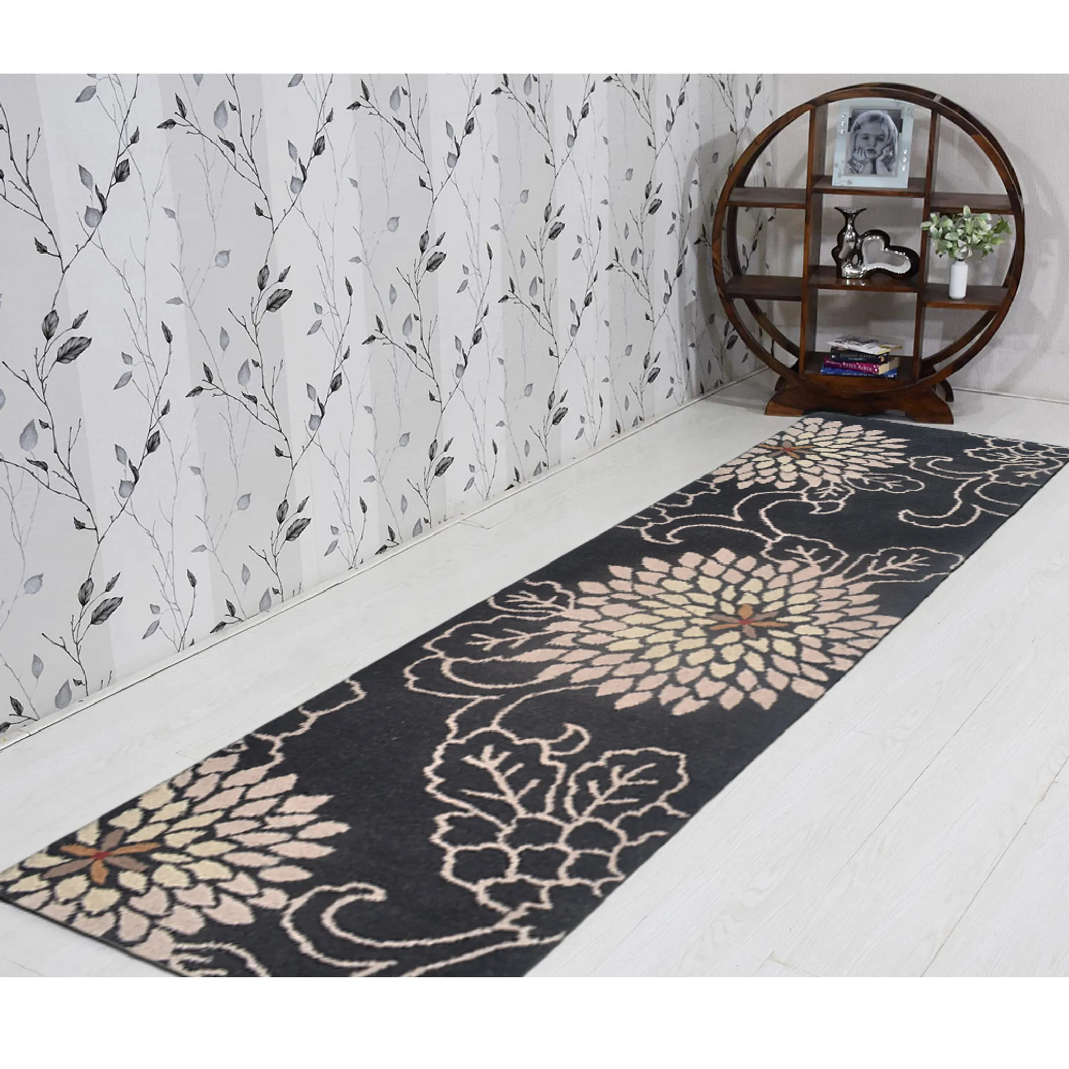 Thảm chạy hành lang len chần tay Rugsotic Carpets hoa văn phương Đông