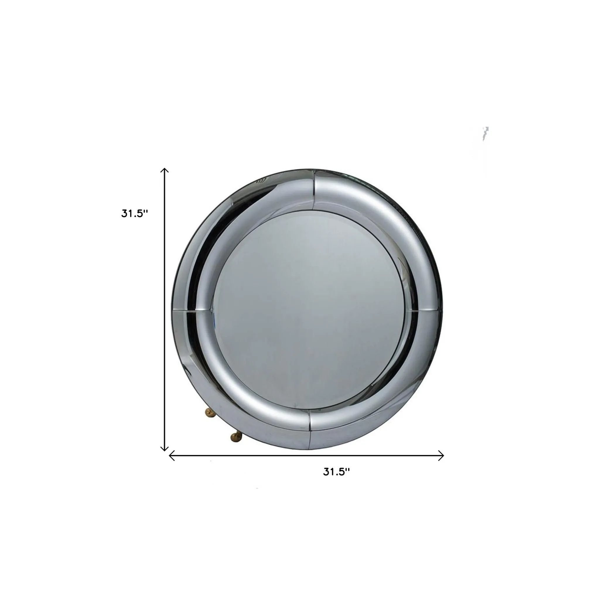 Gương trang trí tròn khung cong màu bạc 80cm - Ảnh 6