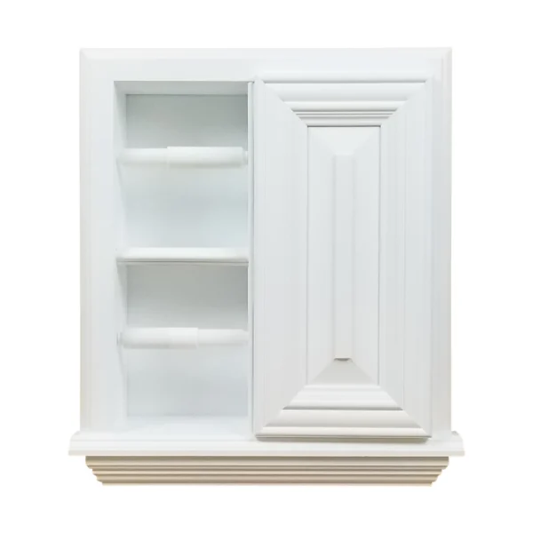 Hộp đựng giấy vệ sinh âm tường Haile bằng gỗ đặc kèm tủ nhỏ